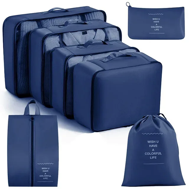 organisateur voyage polyester visibilité sac compresseur vêtements accessoires beige rose pâle léger résistant transport