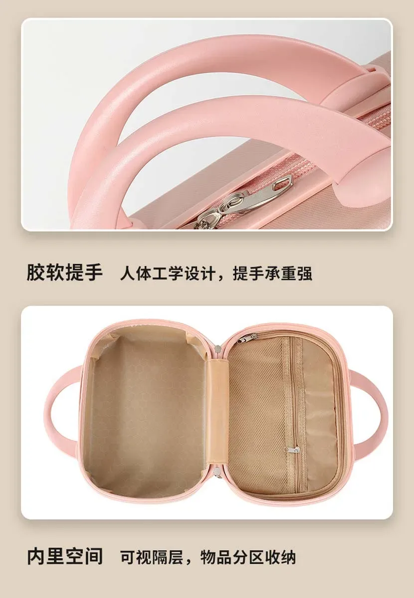 trousse toilette abs tissu doux couleur uni femmes hommes sac maquillage voyage cosmétiques lisse motifs simple