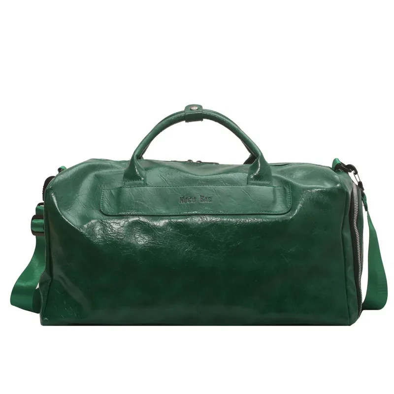 sacs de sport en pu imperméables avec logo, sacs à bagages, sacs de voyage, sacs de fitness, motif de nom imprimé personnalisé, vente en gros
