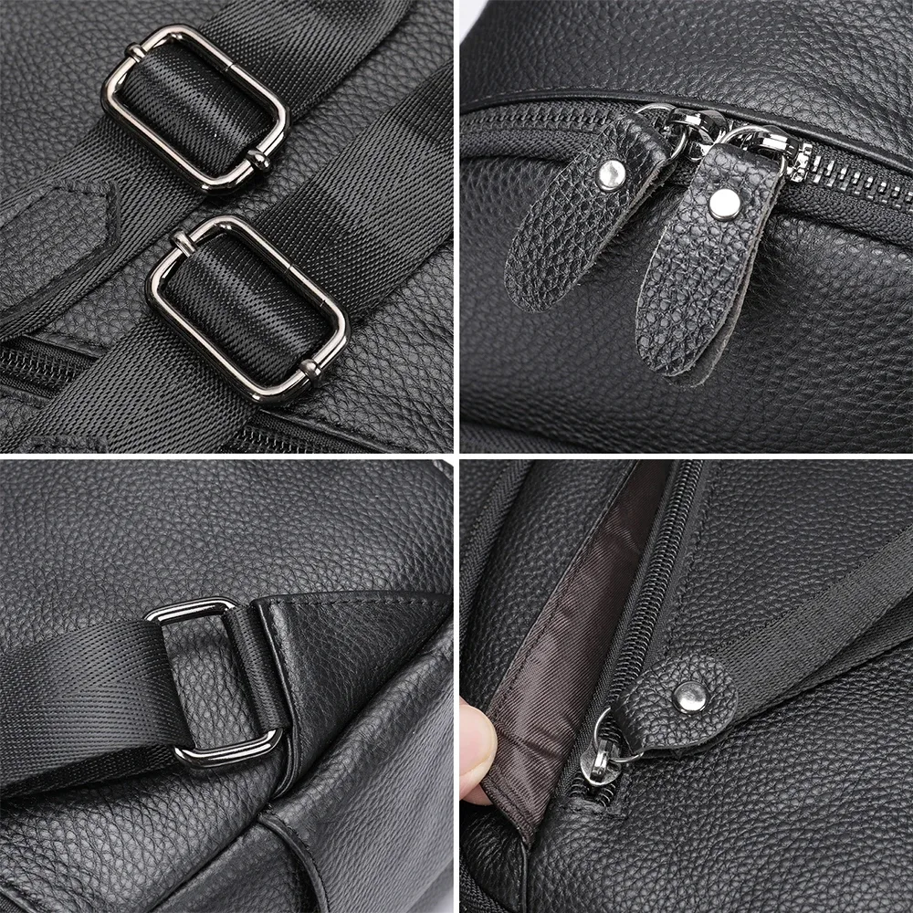sacs à dos pour ordinateur portable westal 100% cuir, sac d'école, sac à dos antivol, sacs imperméables pour femmes, mochila 172