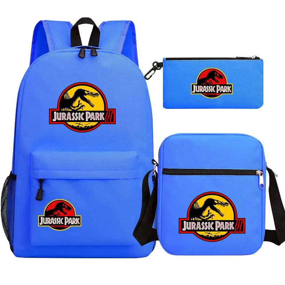 dinosaur jurassic world park 3 pièces garçons filles enfants retour à l'école livre sacs, sac à dos étudiant, sac à bandoulière trousse à crayons