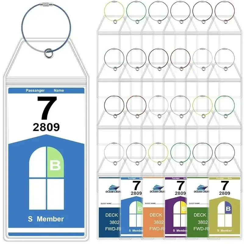 porte-étiquette de bagage pour bateau de croisière, 1/20 pièces, royal caribbean celebrity, fermeture éclair, anneau en acier, étiquette en pvc épais, accessoire de voyage unisexe
