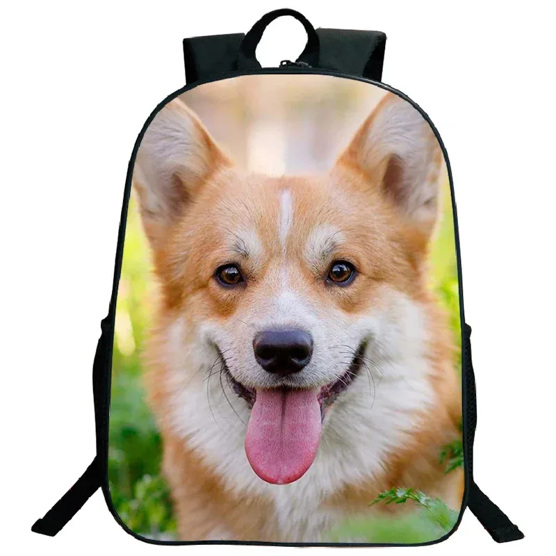 sac à dos imprimé de troupeau des contribuables allemands, grande capacité, sacs d'école pour garçons et filles, sac à dos mignon pour chien corgi husky, sac de voyage étanche, cartable