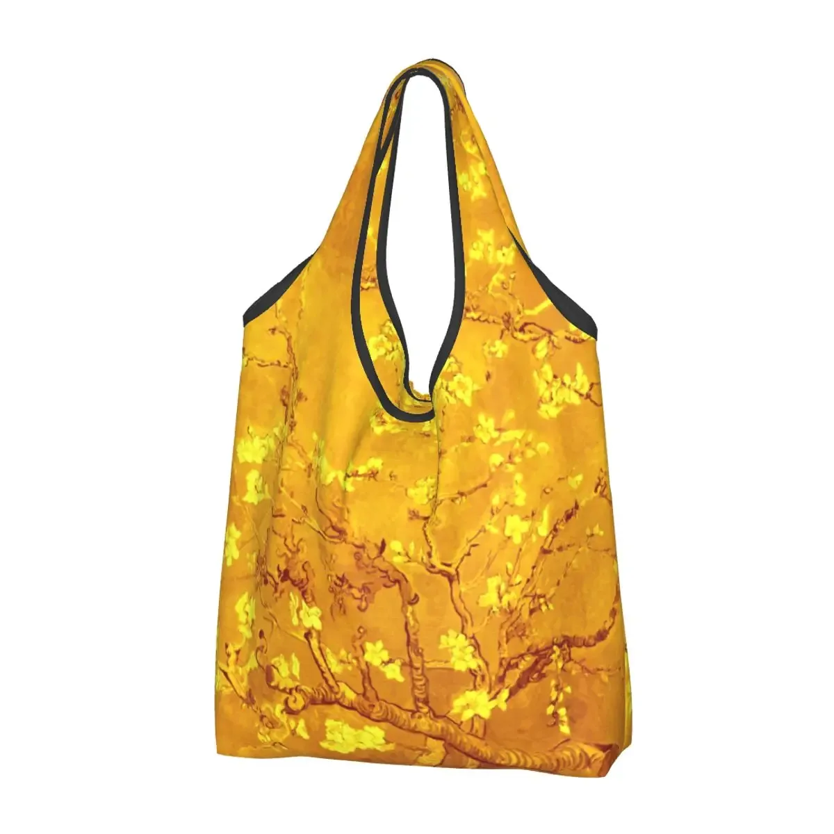 sac fourre-tout portable personnalisé drôle 73 terrasse la nuit, peinture de vincent van gogh, sac d'épicerie initié