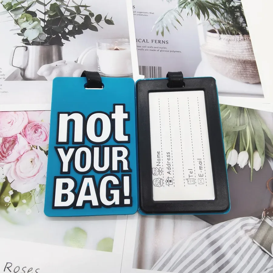 pas votre sac lettre étiquette de bagage gel de silice valise id addres support bagages embarquement étiquette portable lt51