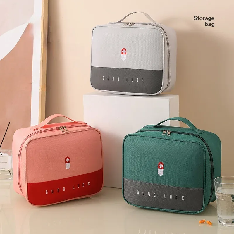 kit de médicaments médicaux, sac de rangement de santé multifonctionnel en couches, pochette de rangement pour femmes, pochette de maquillage de voyage, sac à cosmétiques
