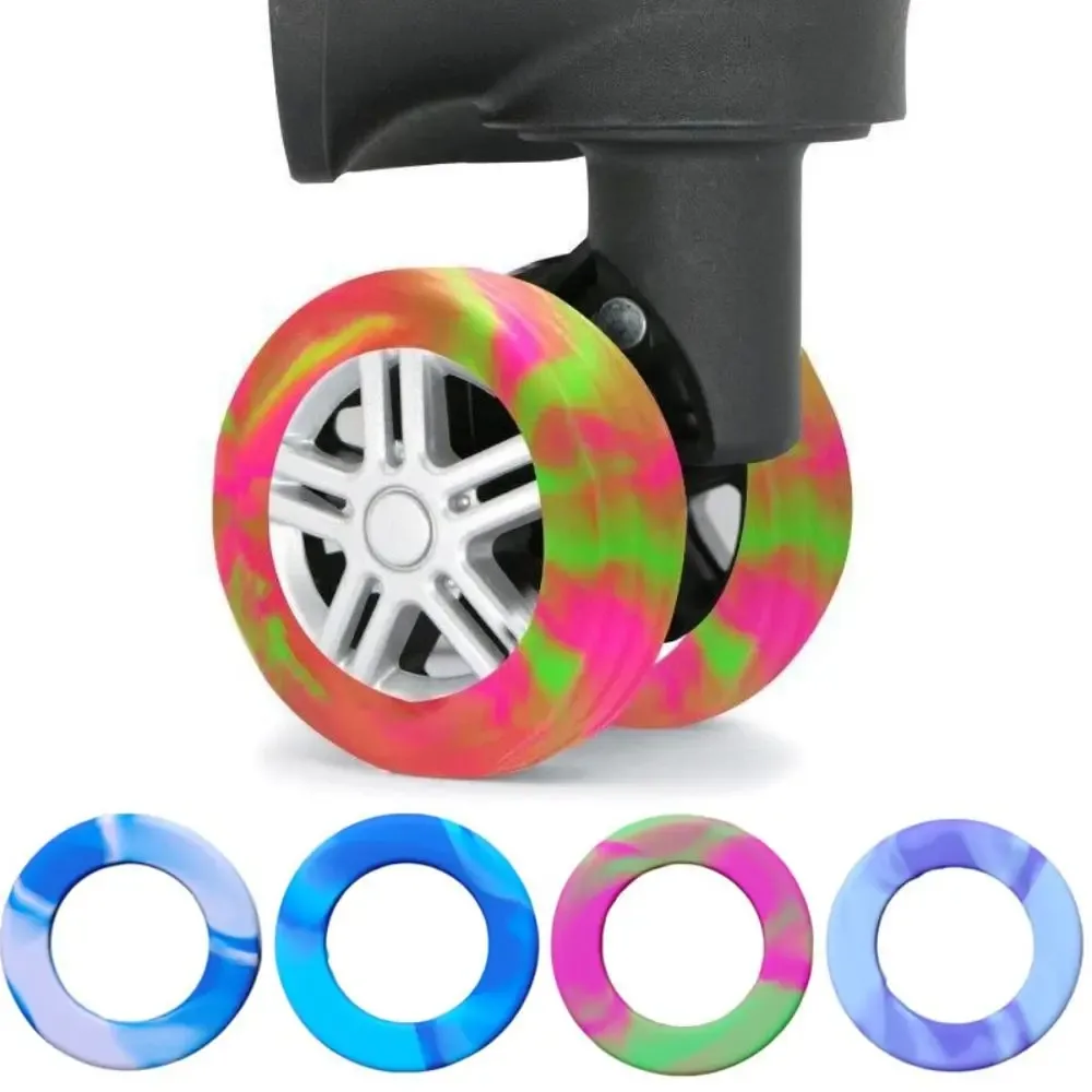 protecteur de roues de bagages en silicone, pièces de valise, de voyage, chaussures épaisses, 4 pièces