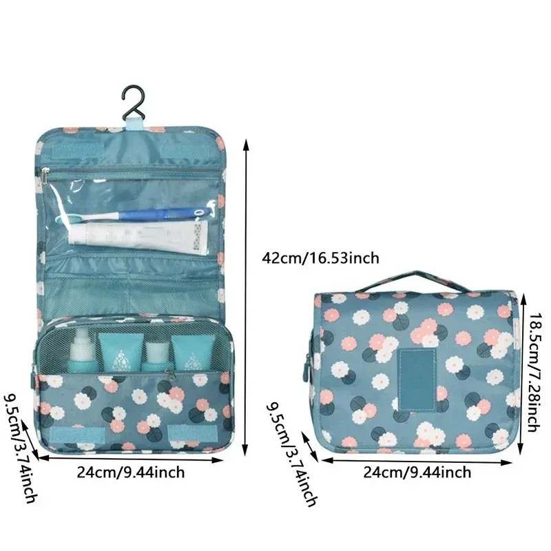 sac de voyage multifonctionnel avec crochet, sac de rangement pour maquillage et cosmétiques, sac étanche pour articles de toilette, organisateur de beauté, sac de rangement pour salle de bain, sac pour femmes.