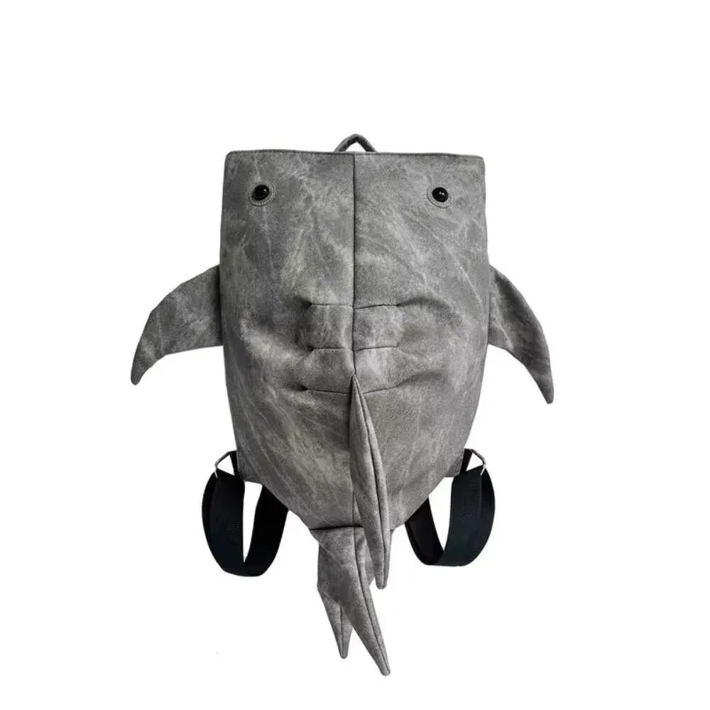 y2k – sac à dos drôle en forme de requin baleine, sac de voyage durable de grande capacité pour femmes et hommes, mignon sac à dos de dessin animé en plein air, cartable d'étudiant