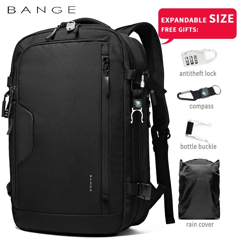 sac dos oxford université polyester noir bandes grises motif lettres grande capacité voyage extensible ceinture coussin air