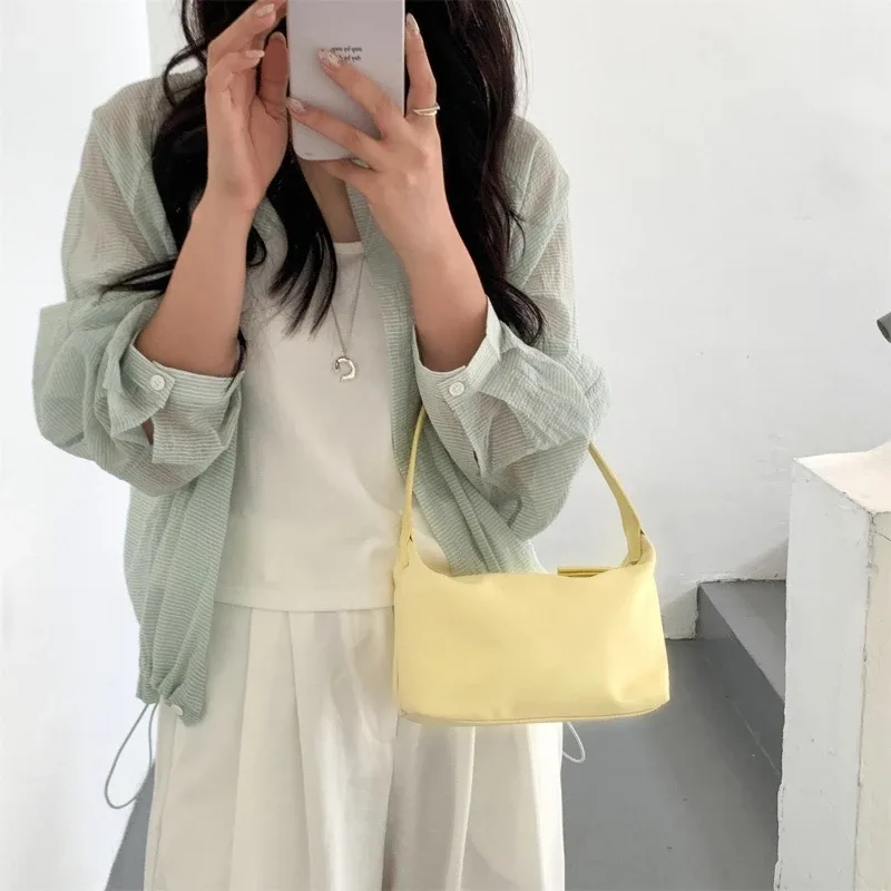 sacs à main d'été en nylon avec poignée supérieure, style ins, petits sacs bandoulière décontractés, nouvelle mode et polyvalence