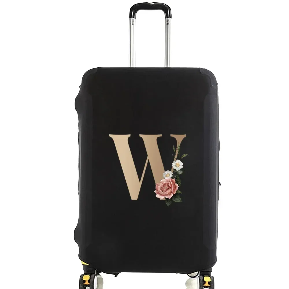 housse de protection pour valise de voyage, housse de protection élastique épaisse pour bagages de 18 à 28 pouces, étui de sac de voyage pour bagages, lettre dorée imprimée