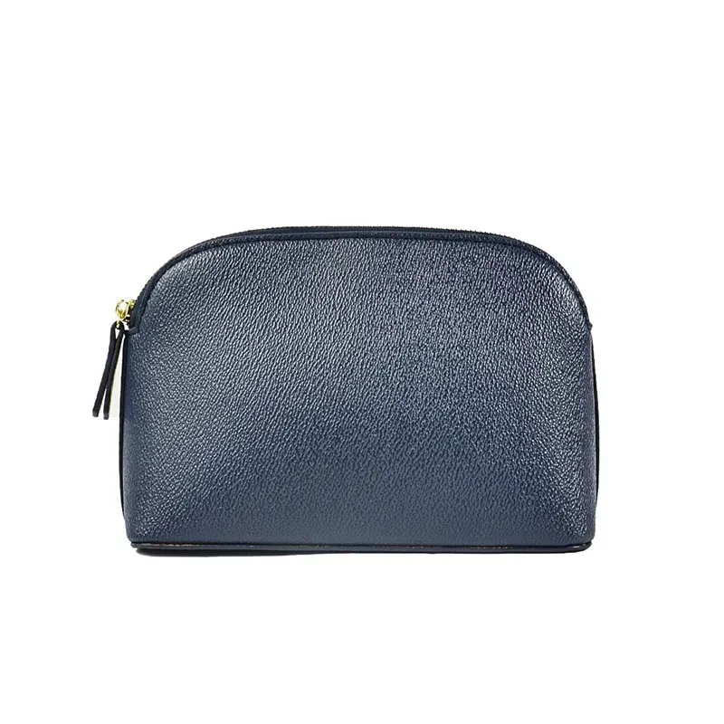 sac de rangement de cosmétiques en cuir pu avec lettres personnalisées, sac de maquillage de couleur unie d'atmosphère simple classique, sac de lavage avancé à fermeture éclair