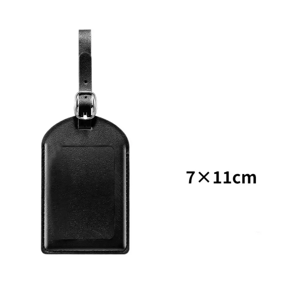 étiquettes de bagage en cuir pu pour femme, étiquette d'adresse de valise durable, étiquette de sac d'embarquement créative, anti-perte, haute qualité