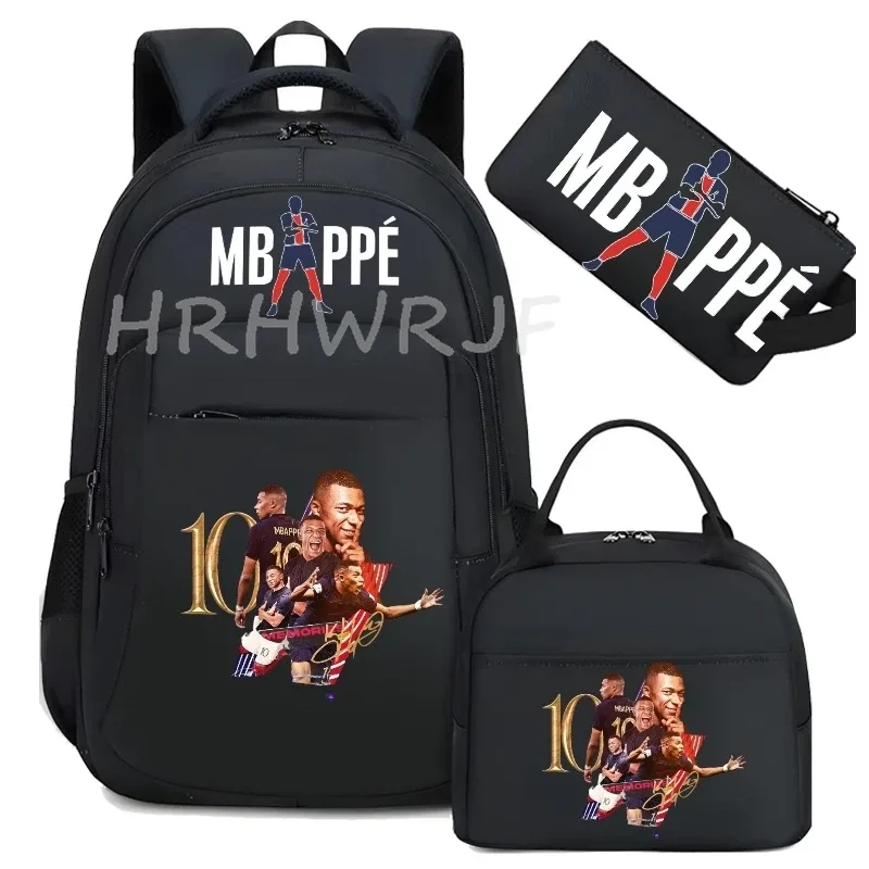 sac à dos pour ordinateur portable m-mbappes, pour femmes et hommes, sacs à dos décontractés pour le sport et le football, sac à dos oxford pour femmes, sac d'école pour hommes, sac de voyage, mochilas 3 pièces