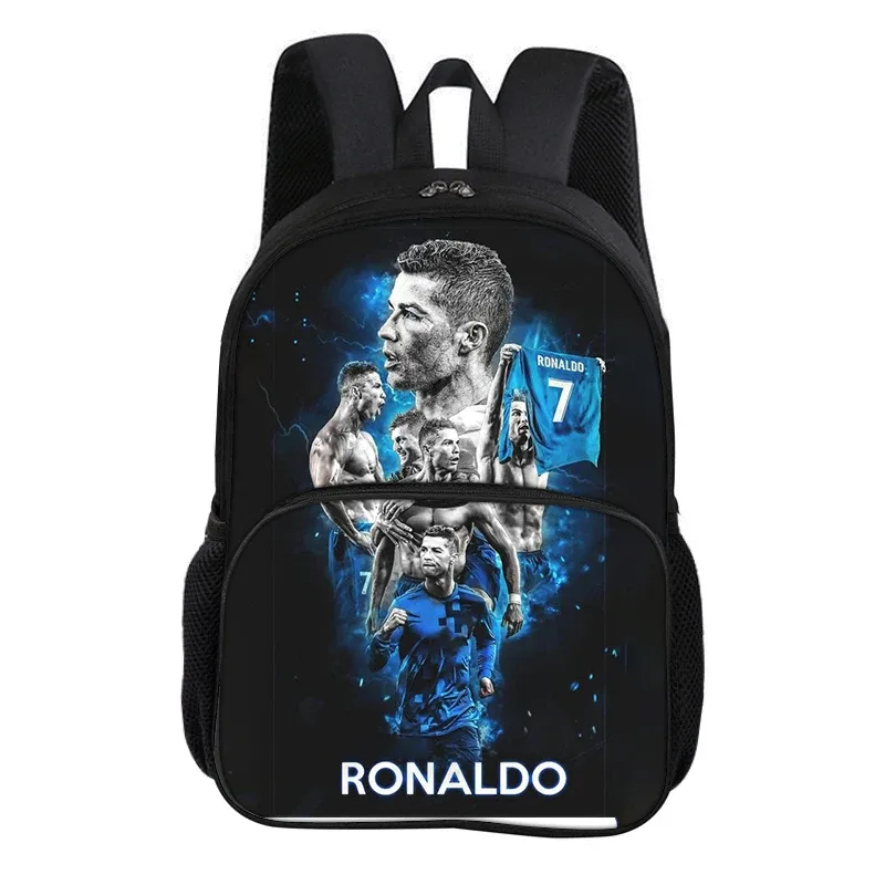 sac à dos ronaldo avec poche avant, sac d'école pour étudiants, star du football cr, sac de sport, sac de voyage, grande capacité