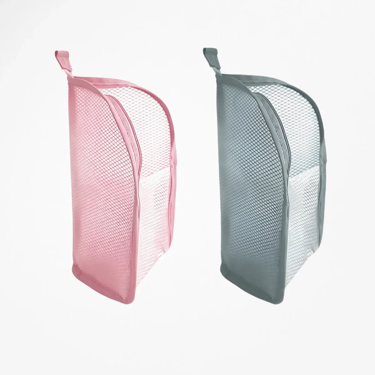trousse de toilette portable en maille, organisateur de voyage suspendu léger et pliable transparent pour brosse à dents et articles de voyage