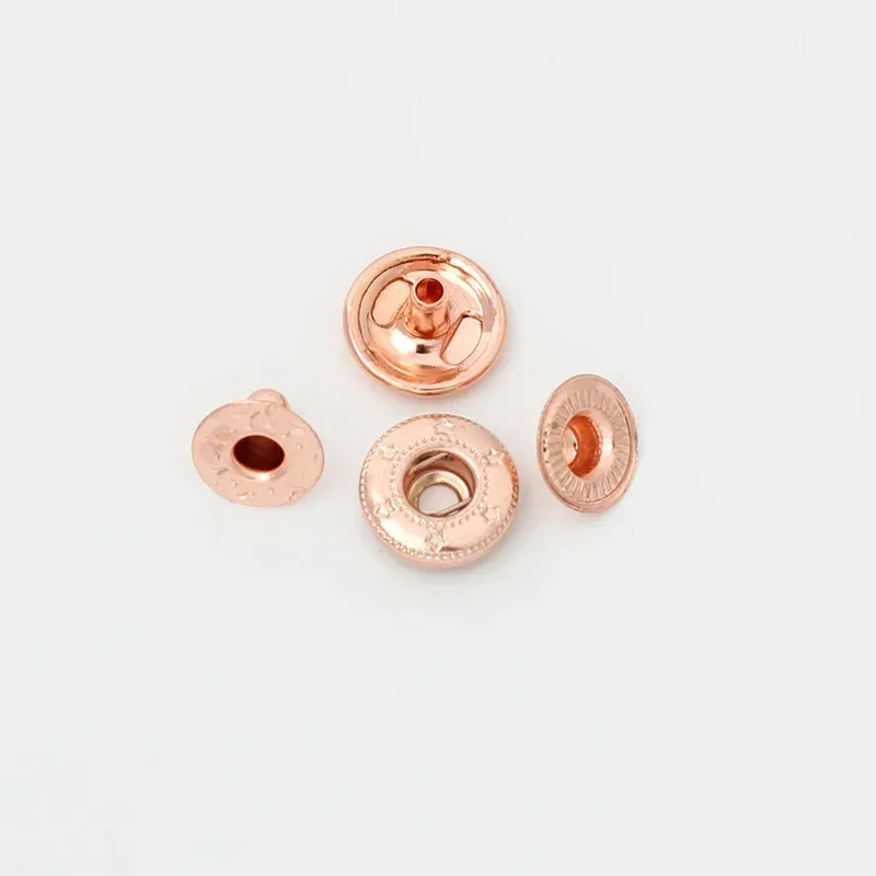 lèvent pression décoratifs en cuivre arc-en-ciel pour vêtements et sacs à dos, boutons à pression en métal, 10 couleurs, 12mm, 20-100 ensembles