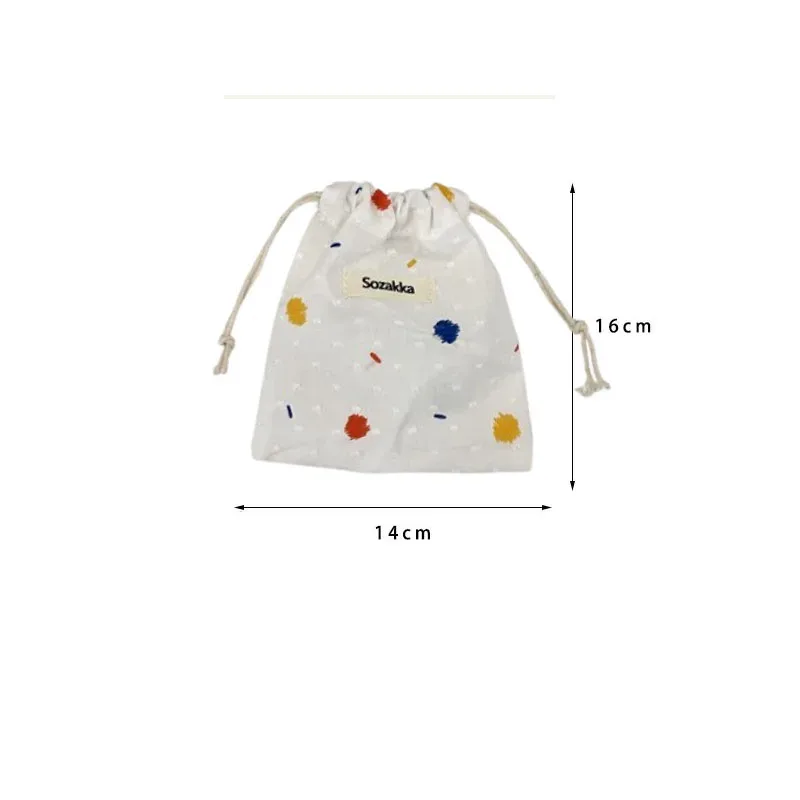 pochette à cordon à motif floral, sac de rangement cosmétique, organiseur de voyage pour rouge à lèvres et maquillage, style vintage mignon, pochette cadeau