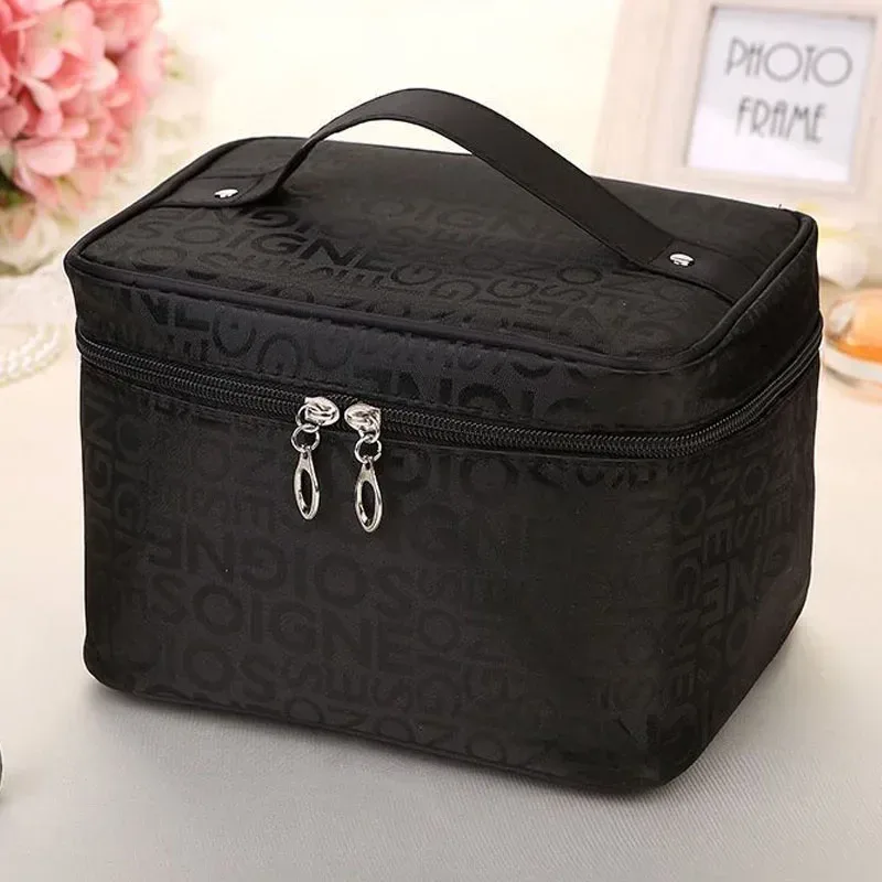 sac de maquillage pour femmes, sac de rangement de cosmétiques de grande capacité, sac de toilette pliable, sac de toilette de voyage, sac à cosmétiques portable