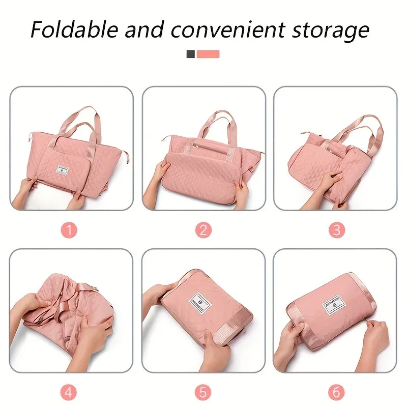 sac de voyage de grande capacité pour femmes, léger, motif argyle, sac de nuit pour week-end, sac de rangement épais pour salle de sport