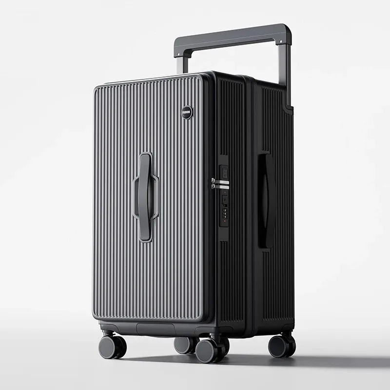 klqdzms bagage roulant capacité surdimensionnée boîtier de chariot abs + boîte d'embarquement pc 20 "24" 26 "28" 30 "32 pouces valise de voyage pour femmes