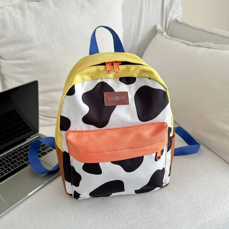 sac à dos pour femme à la mode et décontracté, imprimé vache mignon, en tissu doux et résistant, adapté à un usage quotidien