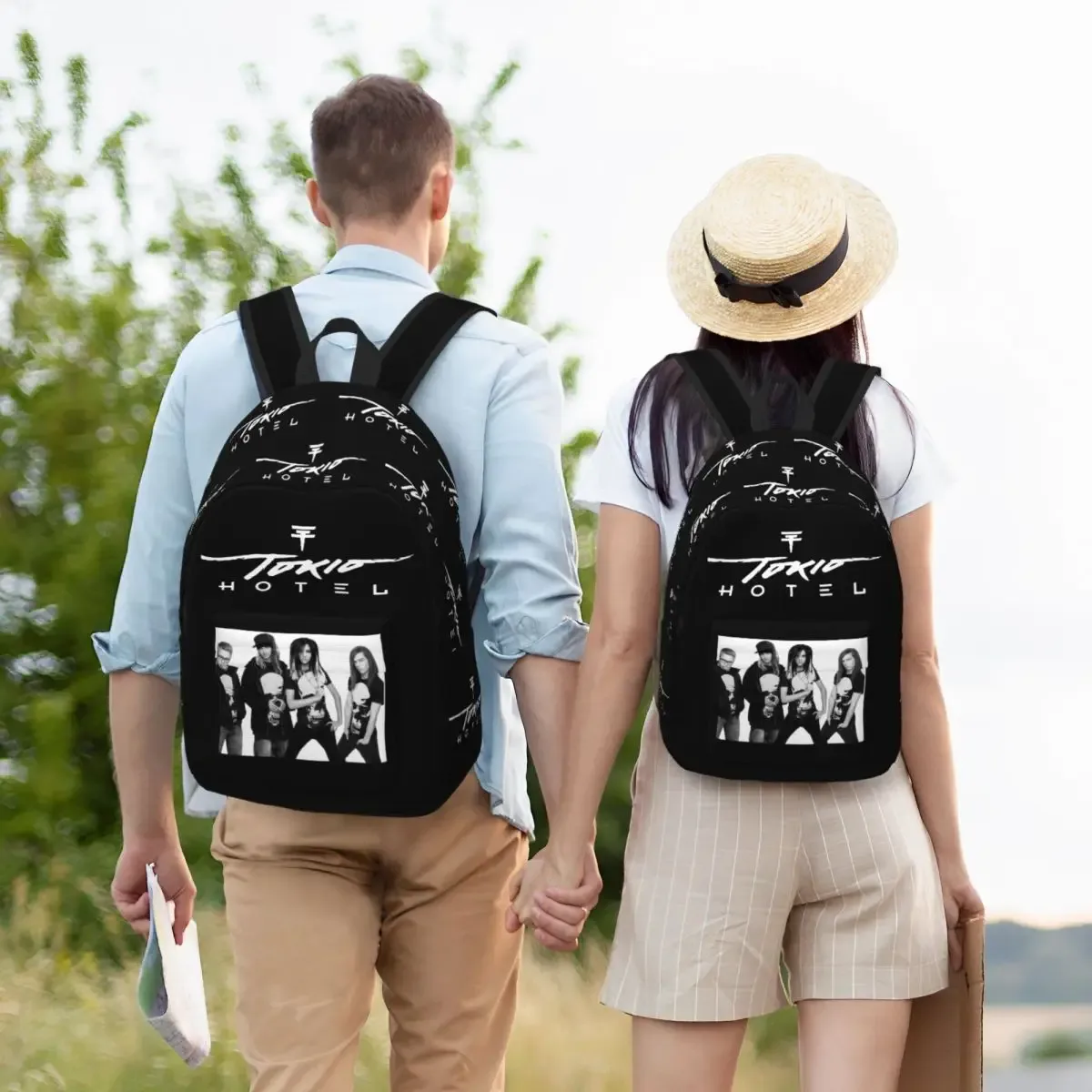 tokio hotel billkaulitz sac à dos pour hommes femmes décontracté étudiant affaires sac à dos rock musique ordinateur portable sac à bandoulière durable