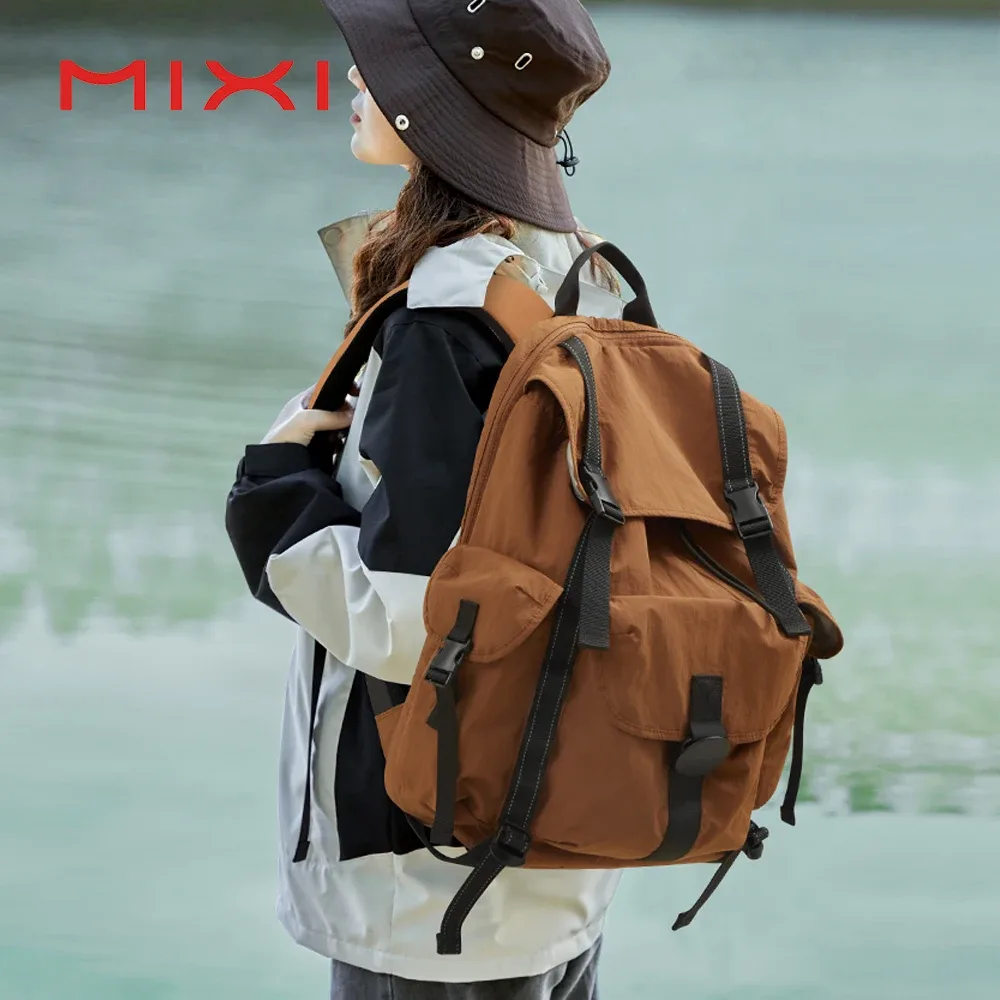 mixi – sac à dos de voyage pour ordinateur portable de 18 pouces, approuvé par le vol, convient à un ordinateur portable de 16 pouces, léger et étanche, pour randonnée