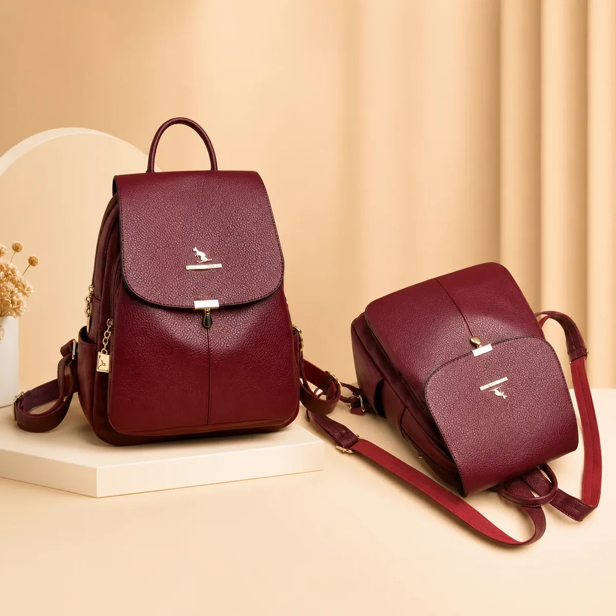 Sac à dos en cuir de haute qualité pour femmes, grande capacité, sacs à bandoulière pour l'école, sacs à dos de voyage pour adolescentes, sac à dos de créateur