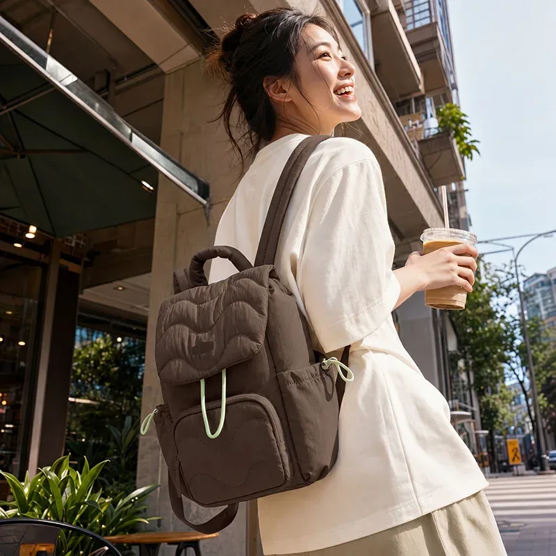 bagsmart – sac à dos imperméable pour femmes, grande capacité, couleur unie, sac d'école à fermeture éclair pour adolescentes, sac à dos décontracté pour étudiantes, sac à livres