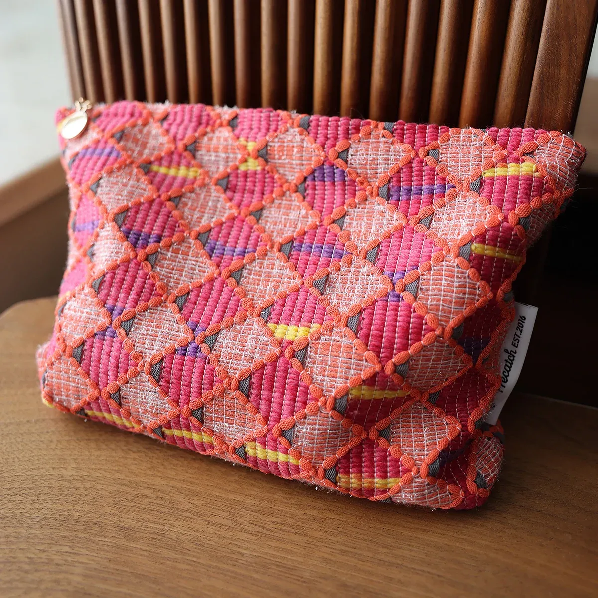 sac à cosmétiques à la mode avec grille de diamant rouge, grande capacité, fermeture éclair, cadeau d'anniversaire et de nouvel an, sac de rangement 600, trousse de toilette de voyage