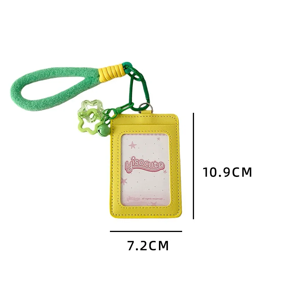 porte-cartes en corde suspendue 3 pouces, couleur unie, mode coréenne y2k, sac de rangement pour idole de fille mignonne, sac à dos pour étudiant, pendentif, porte-clés