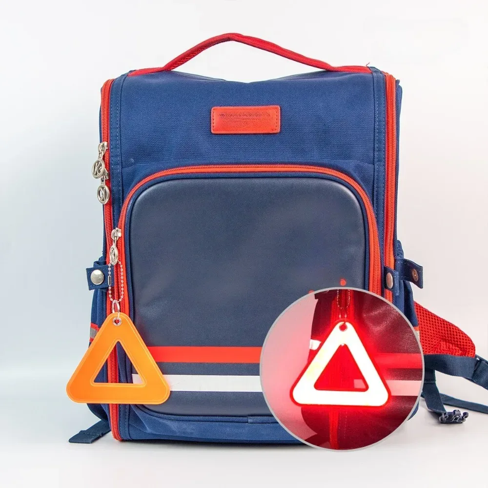 pendentif réfléchissant pour sacs d'école, réflecteur de sécurité triangulaire, étiquette suspendue de sécurité pour étudiants pour la marche nocturne et le cyclisme