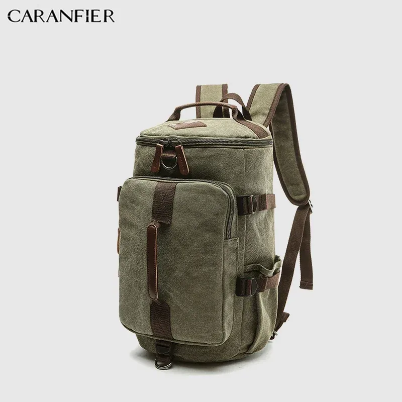 sac voyage toile multicouleurs poche latérale ouverture zip grande capacité décontracté polyvalent bandes cuir contraste vintage