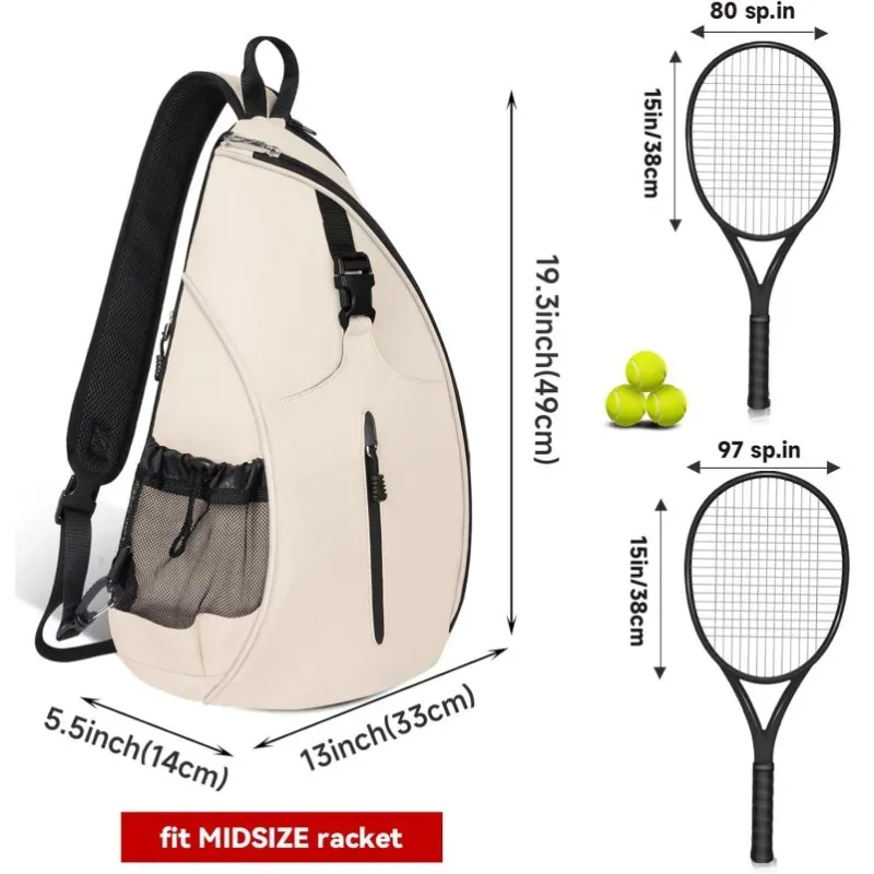 sac de tennis multifonctionnel, sac à dos sportif quotidien, sac bandoulière avec compartiment pour raquette