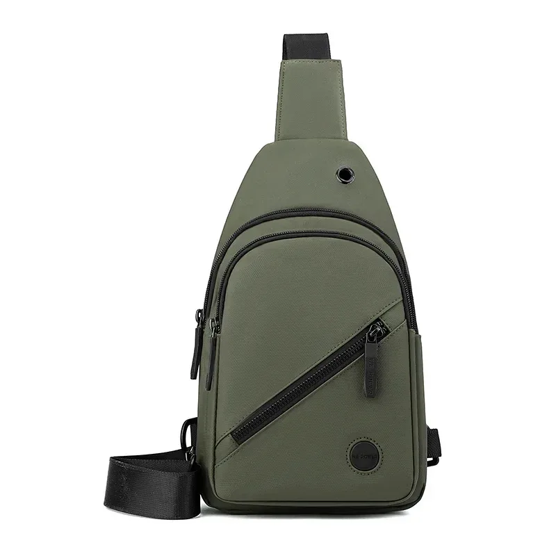 sac de poitrine léger pour hommes, sac à bandoulière décontracté en nylon, sac à bandoulière polyvalent de randonnée pour les sports de plein air et les déplacements quotidiens