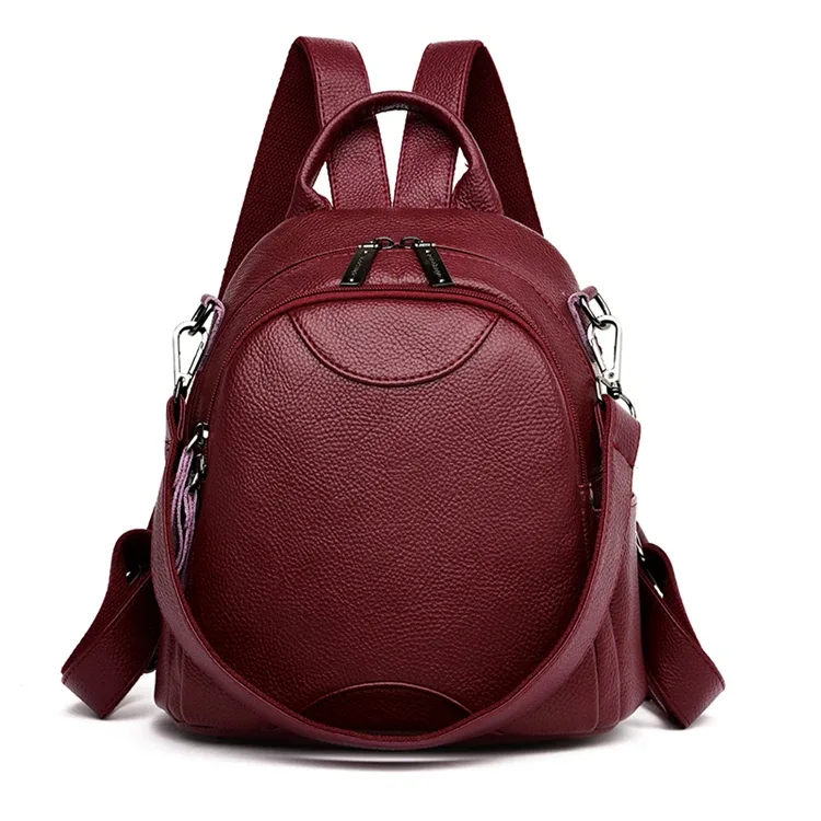 sac à dos en cuir de haute qualité pour femmes, sac à dos de voyage de grande capacité, sacs d'école à la mode pour adolescentes, sacs à bandoulière mochila