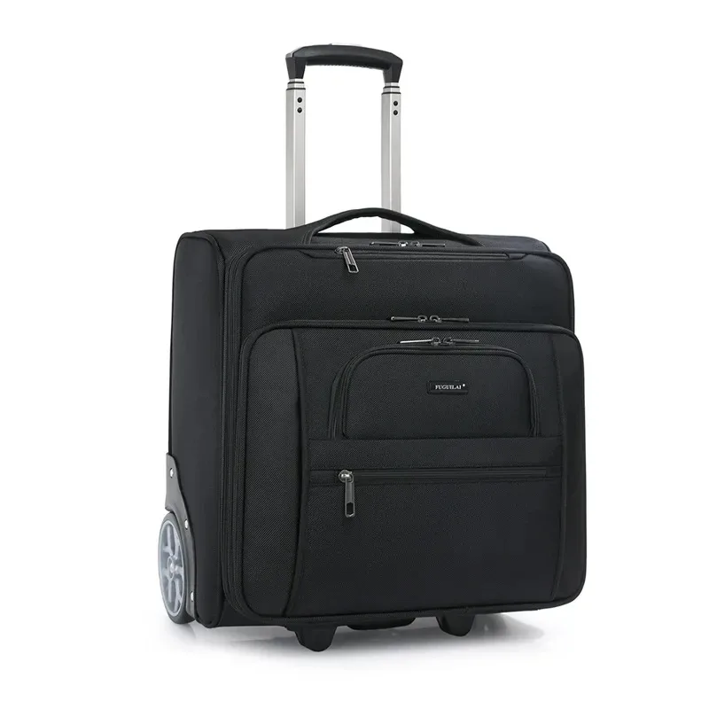 valises de voyage de 19 pouces, bagages à roulettes, sac d'affaires pour ordinateur portable, valise à roulettes en tissu oxford avec grandes roues, bagage à main