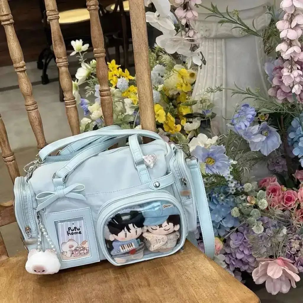 sacs à bandoulière y2k bow ita pour fille, sac transparent de grande capacité, sac à bandoulière pour exposition de bande dessinée, mignon, sacs à main d'exposition diy, nouvelle collection