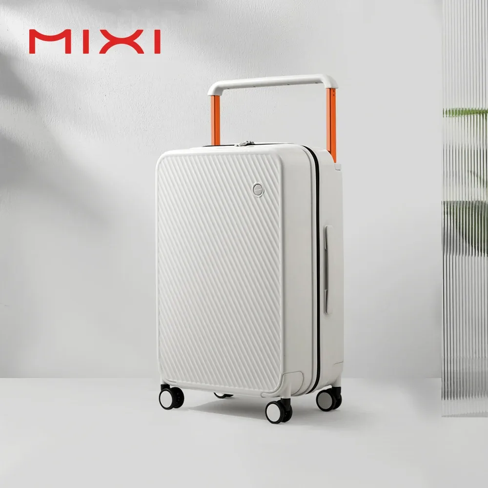 mixi – valise de voyage à poignée large, roulettes à roulettes, côté dur, pc, serrure tsa, unisexe, 20 et 24 pouces