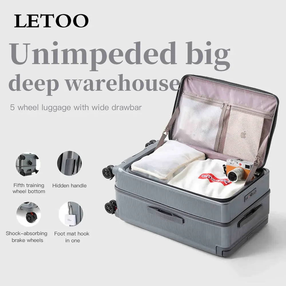 valise roulettes toupie matériau pc couleur gris ligne verticale compartiments intérieur beige usage voyage business voyage