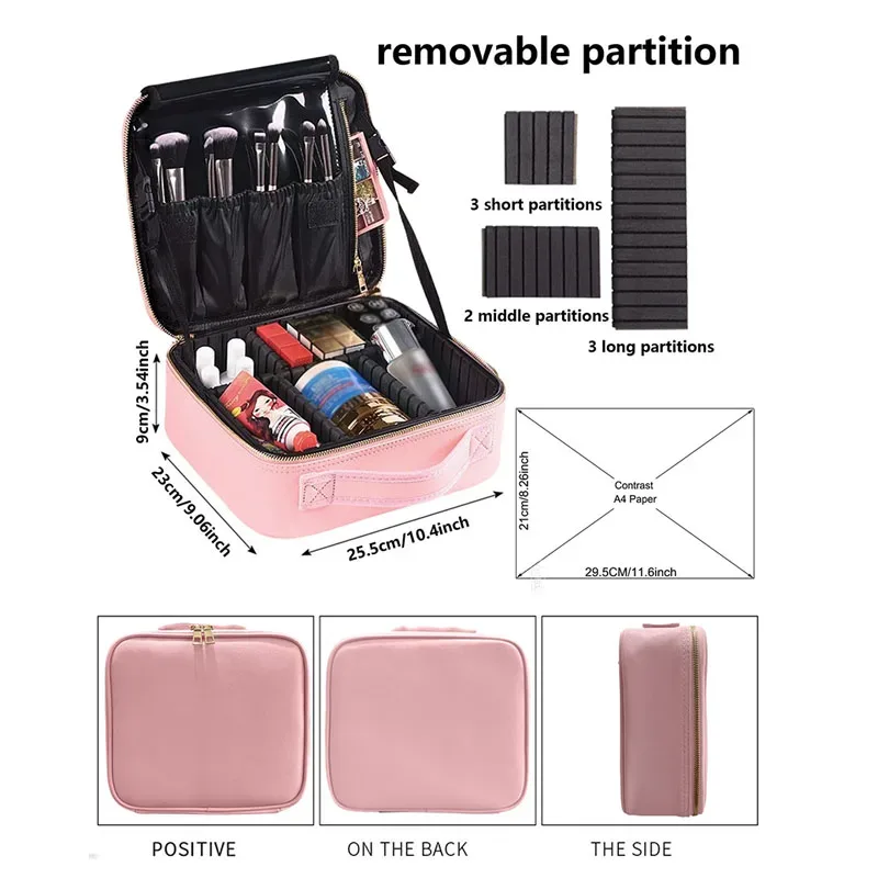 nouvelle trousse de maquillage pour femmes, étanche, pour voyage, rangement de pinceaux de beauté, outils de broderie, étui cosmétique professionnel, boîte de maquillage