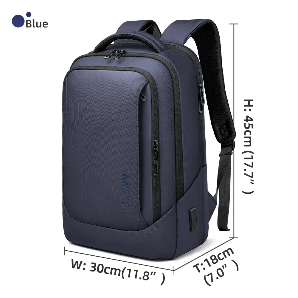 heroic knight – sac à dos multifonctionnel pour hommes, sac à dos pour ordinateur portable 15.6 pouces, étanche, grande capacité, pour le travail et les voyages, avec port usb