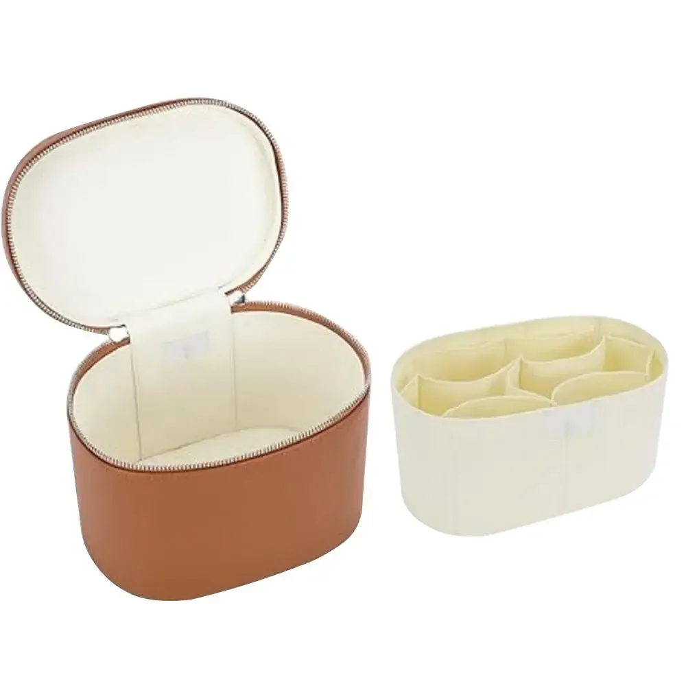 sacs à cosmétiques de voyage en cuir pu avec poignée minimaliste, double fermeture éclair, trousse de maquillage de beauté portable pour dames, nouvelle collection