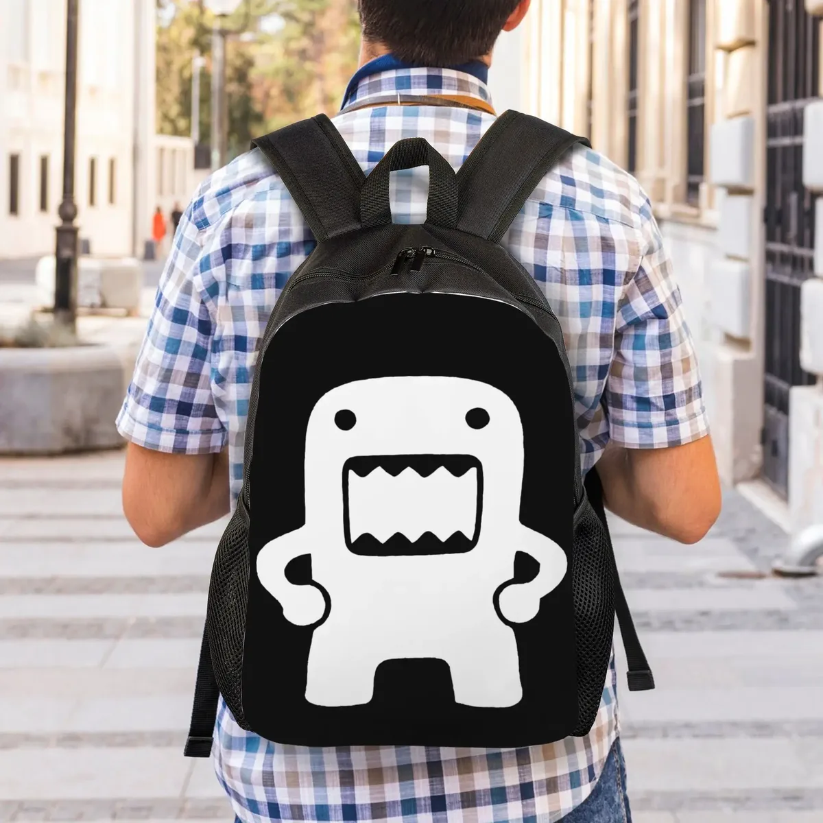 sac à dos domo kun doll cool, cadeau idéal pour le lycée, la randonnée, les voyages, sac à dos meme anime pour hommes et femmes, sacs en toile pour l'université
