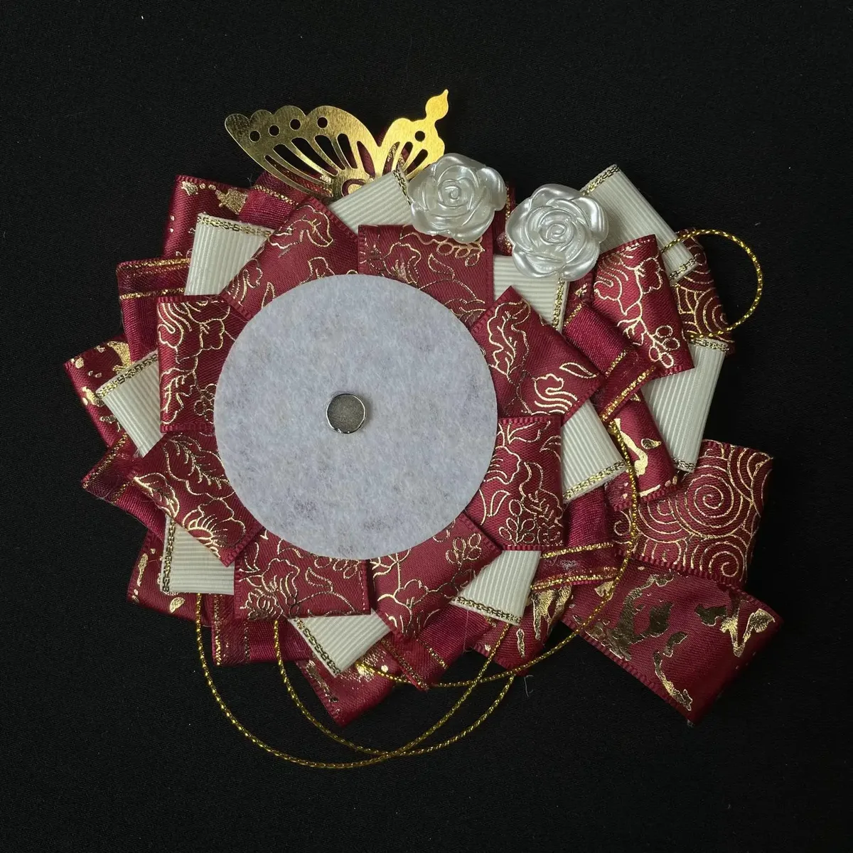 sac de cosplay ita de luxe, badges de remplissage de fleurs, porte-plateau de base pour sac à dos, broche en ruban, rosette décorative pour épingles d'exposition, 2023