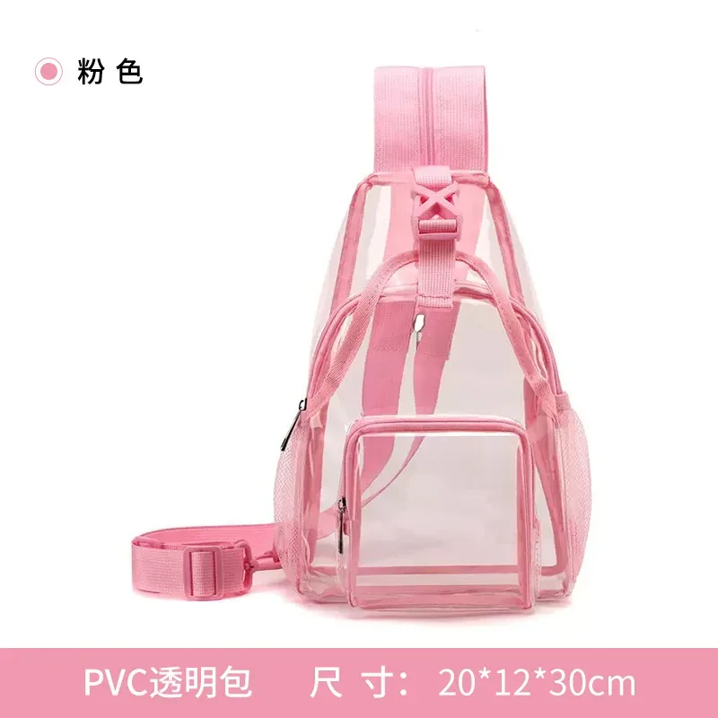 sac à bandoulière transparent en pvc, imperméable, convertible, passe instantanément la sécurité des contrôles, pour femmes et hommes, stade, concert, événement sportif, voyage