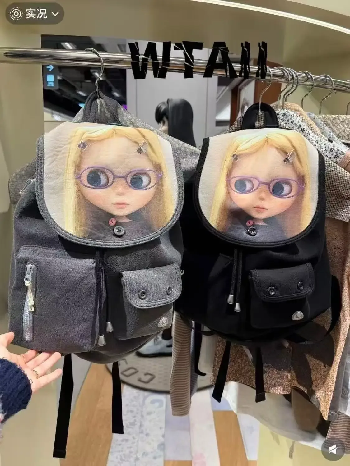 sac à dos en toile tendance printemps-été 2026, nouveau sac à livres adorable pour filles, grande capacité
