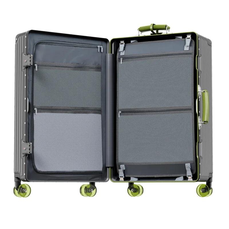 bunnyfly valise large poignée valise de voyage hommes 20 24 bagage à main femmes pc cadre en aluminium boîtier de chariot